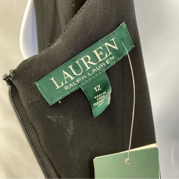 Lauren Ralph Lauren Black One Shoulder Long Flowy Wide Leg Jumpsuit - Picture 5 of 6